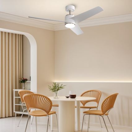 Immax NEO 07282L - LED+CCT Ventilador de techo regulable BEAUTY LED/18W/230V 3000/4000/6000K Wi-Fi Tuya diámetro 132 cm + mando a distancia