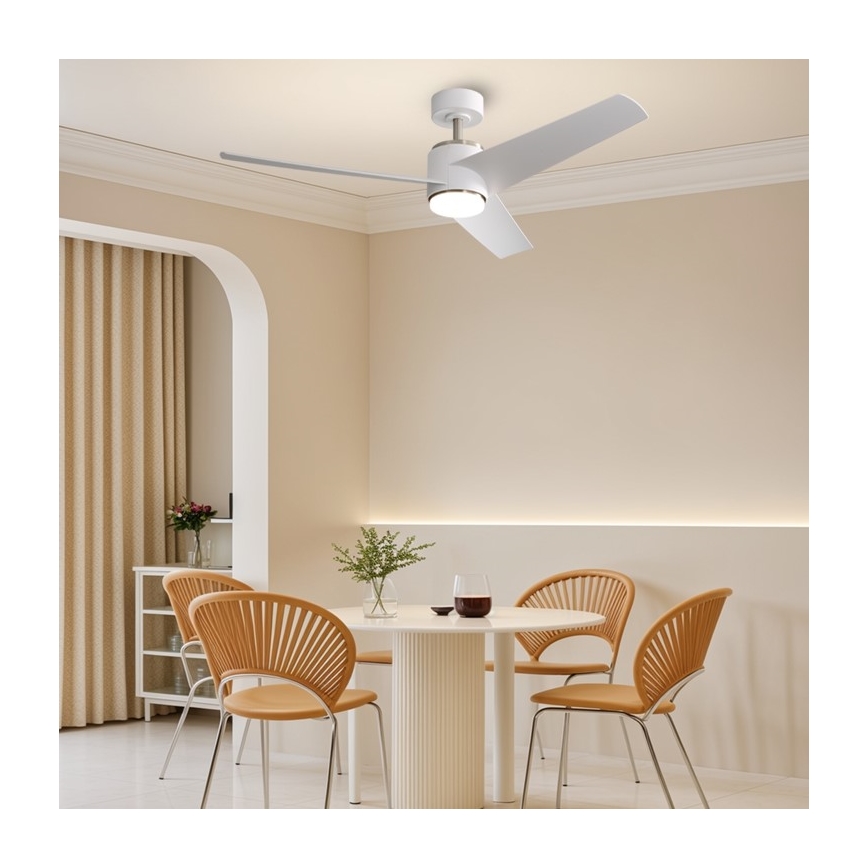 Immax NEO 07282L - LED+CCT Ventilador de techo regulable BEAUTY LED/18W/230V 3000/4000/6000K Wi-Fi Tuya diámetro 132 cm + mando a distancia