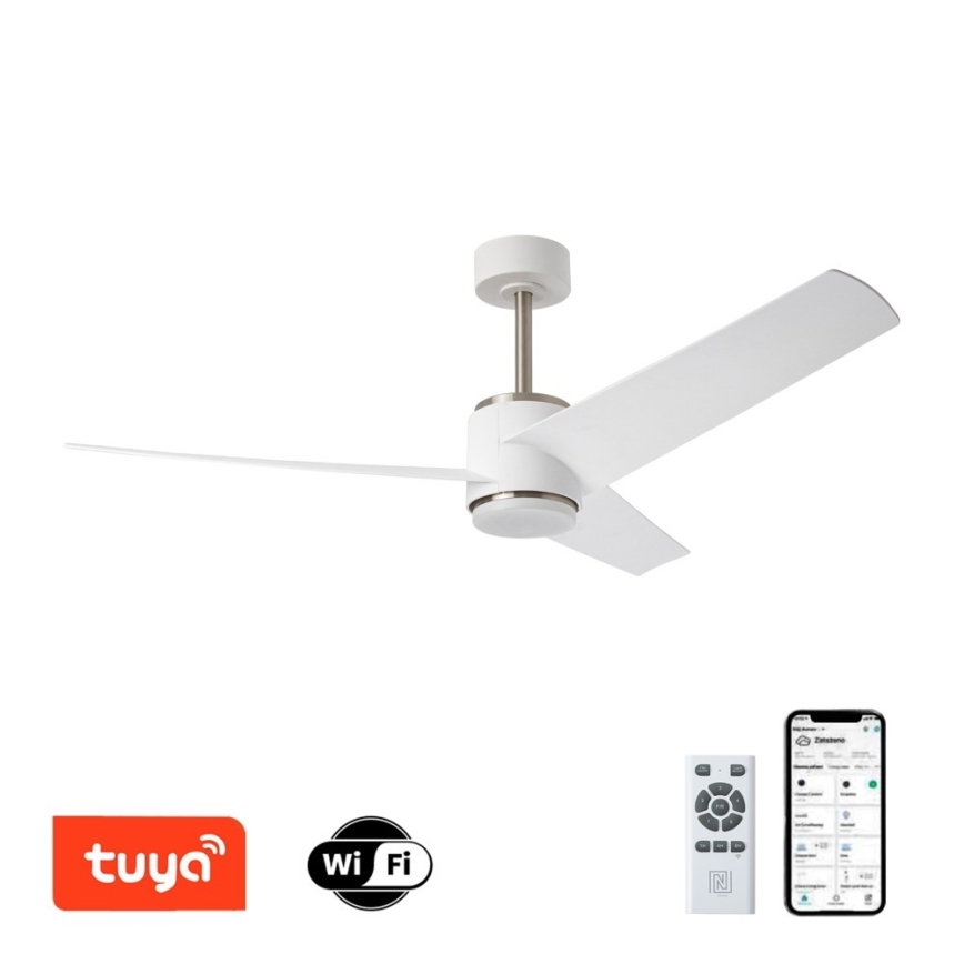 Immax NEO 07282L - LED+CCT Ventilador de techo regulable BEAUTY LED/18W/230V 3000/4000/6000K Wi-Fi Tuya diámetro 132 cm + mando a distancia