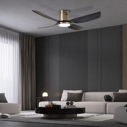 Immax NEO 07282L - Ventilador de techo con luz LED+CCT regulable PURE LED/24W/230V 3000/4000/6000K Wi-Fi Tuya + mando a distancia