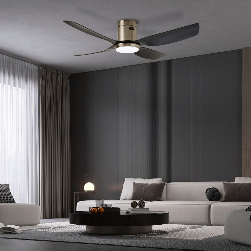 Immax NEO 07282L - Ventilador de techo con luz LED+CCT regulable PURE LED/24W/230V 3000/4000/6000K Wi-Fi Tuya + mando a distancia