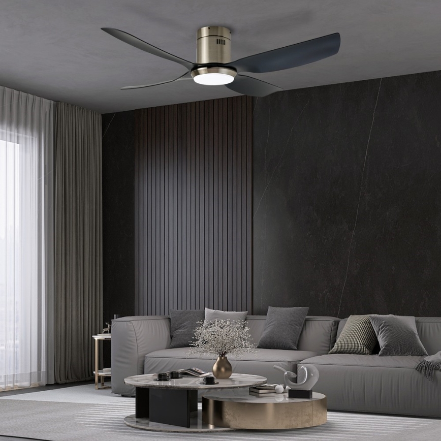 Immax NEO 07282L - Ventilador de techo con luz LED+CCT regulable PURE LED/24W/230V 3000/4000/6000K Wi-Fi Tuya + mando a distancia