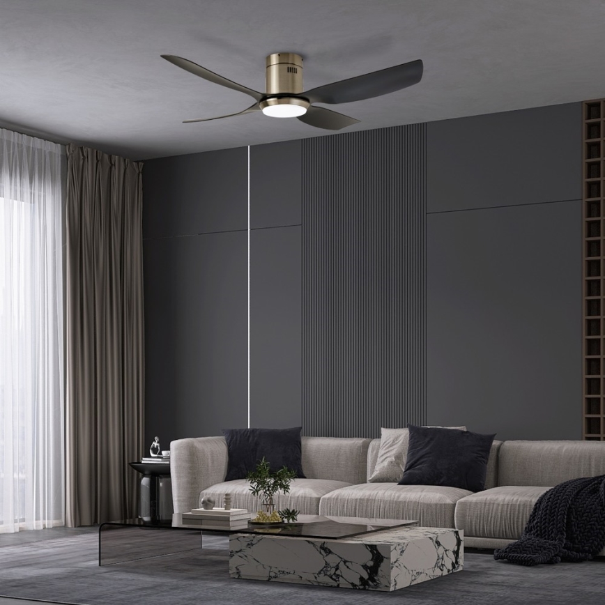 Immax NEO 07282L - Ventilador de techo con luz LED+CCT regulable PURE LED/24W/230V 3000/4000/6000K Wi-Fi Tuya + mando a distancia