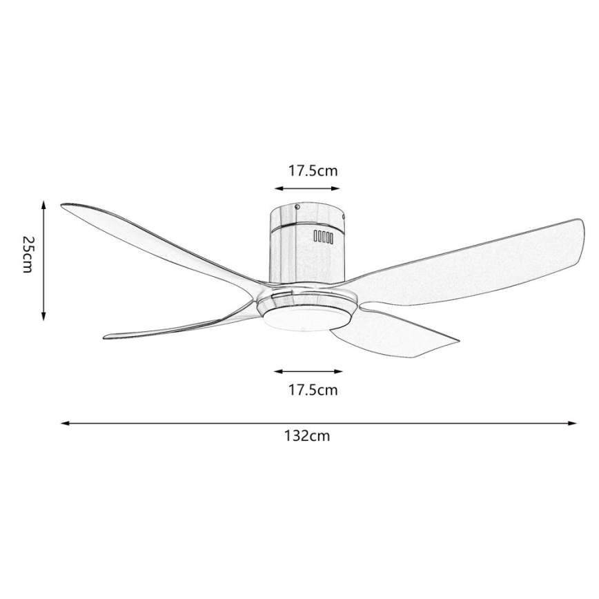 Immax NEO 07282L - Ventilador de techo con luz LED+CCT regulable PURE LED/24W/230V 3000/4000/6000K Wi-Fi Tuya + mando a distancia
