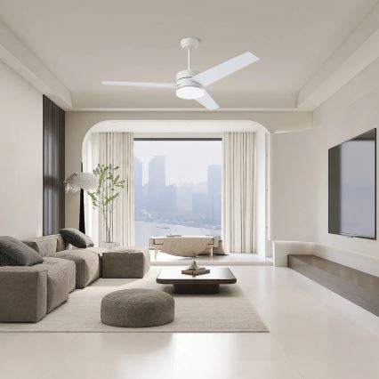 Immax NEO 07284L - Ventilador de techo regulable LED+CCT VARIABLE LED/24W/230V 3000/4000/6000K Wi‑Fi Tuya + mando a distancia