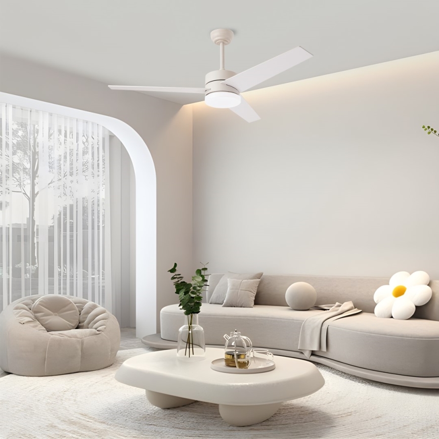 Immax NEO 07284L - Ventilador de techo regulable LED+CCT VARIABLE LED/24W/230V 3000/4000/6000K Wi‑Fi Tuya + mando a distancia