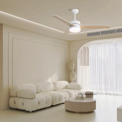 Immax NEO 07284L - Ventilador de techo regulable LED+CCT VARIABLE LED/24W/230V 3000/4000/6000K Wi‑Fi Tuya + mando a distancia