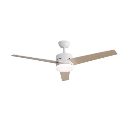 Immax NEO 07284L - ventilador de techo regulable LED+CCT VARIABLE LED/24W/230V 3000/4000/6000K Wi-Fi Tuya diámetro 132 cm + mando a distancia