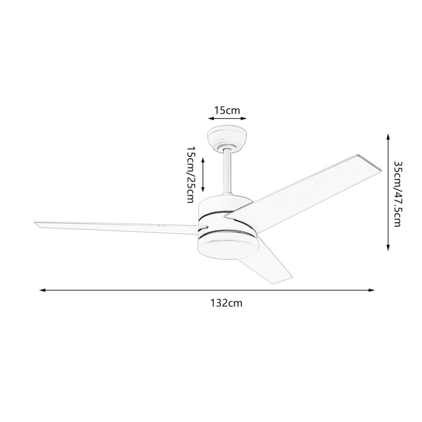 Immax NEO 07285L - LED+CCT Ventilador de techo regulable VARIABLE LED/24W/230V 3000/4000/6000K Wi‑Fi Tuya + mando a distancia