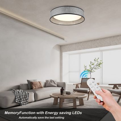 Immax NEO 07287L - LED+CCT Luminaria de techo regulable LONA LED/36W/230V 3000-6000K Wi-Fi Tuya Ø 45,5 cm + mando a distancia