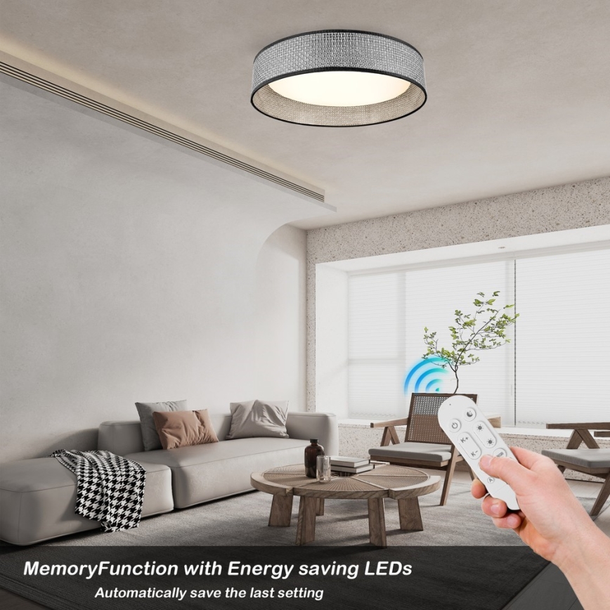Immax NEO 07287L - LED+CCT Luminaria de techo regulable LONA LED/36W/230V 3000-6000K Wi-Fi Tuya Ø 45,5 cm + mando a distancia