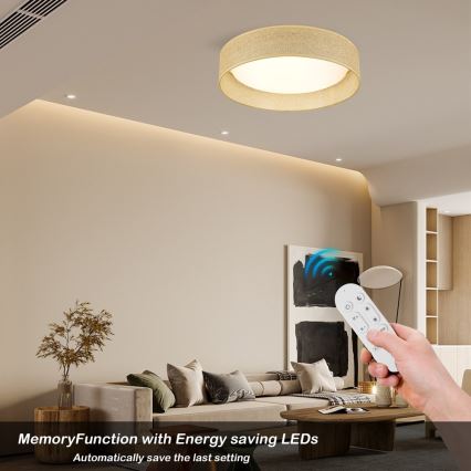Immax NEO 07289L - LED+CCT Luminaria de techo regulable LONA LED/36W/230V 3000-6000K Wi-Fi Tuya Ø 45,5 cm + mando a distancia
