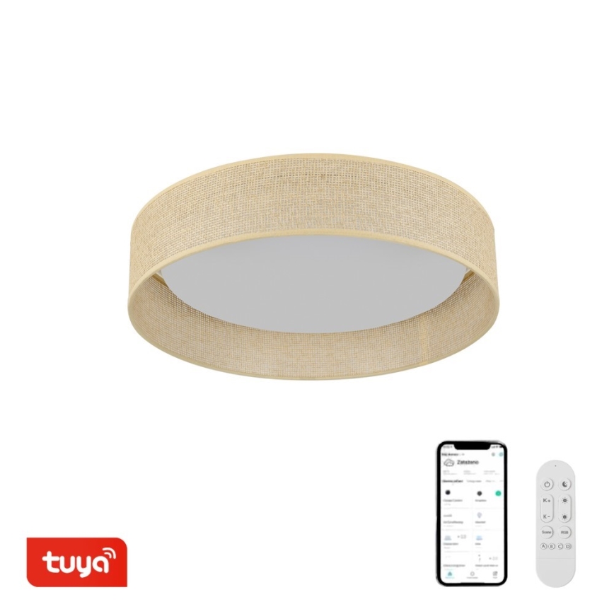 Immax NEO 07289L - LED+CCT Luminaria de techo regulable LONA LED/36W/230V 3000-6000K Wi-Fi Tuya Ø 45,5 cm + mando a distancia
