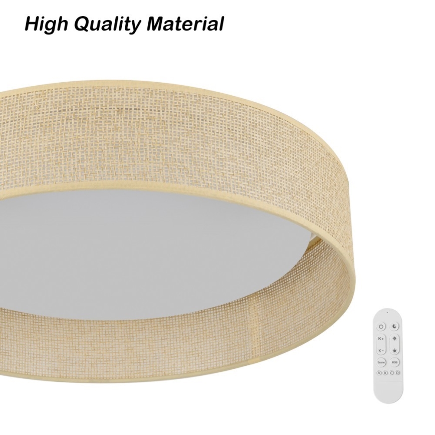 Immax NEO 07289L - LED+CCT Luminaria de techo regulable LONA LED/36W/230V 3000-6000K Wi-Fi Tuya Ø 45,5 cm + mando a distancia