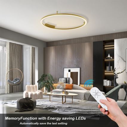 Immax NEO 07291-80G - LED+CCT Lámpara de techo regulable FINO LED/55W/230V 2700-6500K Tuya, diámetro 80 cm + control remoto