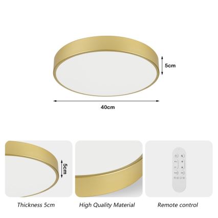 Immax NEO 07292L - Luminaria de techo LED+CCT regulable SEMPLICI LED/36W/230V 2700-6500K Ø 40 cm + mando a distancia