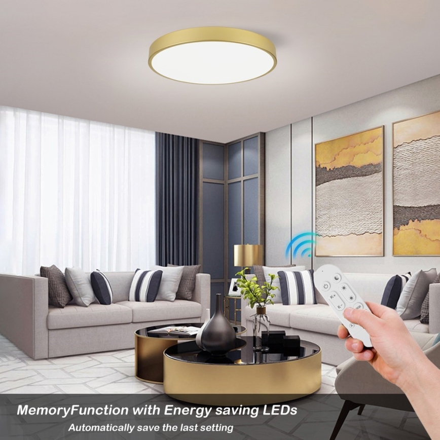 Immax NEO 07293L - Luminaria de techo regulable LED+CCT SEMPLICI LED/60W/230V 2700-6500K Ø 60 cm + control remoto