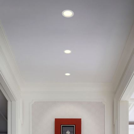 Immax NEO 07294L - Downlight LED empotrable regulable/12W/230V Wi-Fi Tuya Ø 12 cm blanco