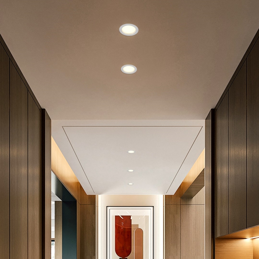 Immax NEO 07294L - Downlight LED empotrable regulable/12W/230V Wi-Fi Tuya Ø 12 cm blanco