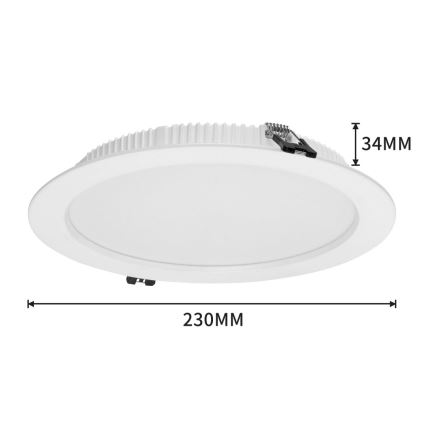 Immax NEO 07294L - Downlight empotrable LED regulable, 36W/230V, Wi‑Fi, Ø 23 cm, blanco