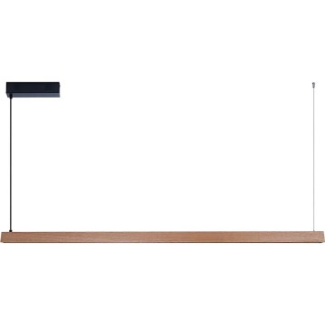 Immax NEO 07304L - Lámpara colgante LED regulable con cable MADEIRA LED/33W/230V Wi-Fi Tuya 152 cm roble + mando a distancia