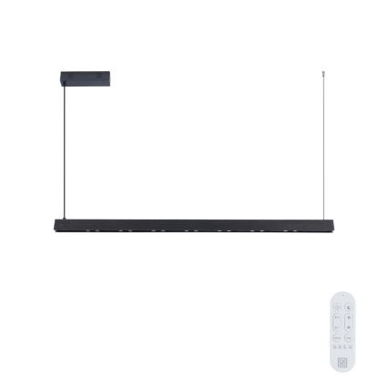 Immax NEO 07306L - Lámpara colgante LED regulable con cable MADEIRA LED/26 W/230 V Wi‑Fi Tuya 122 cm negra + mando a distancia