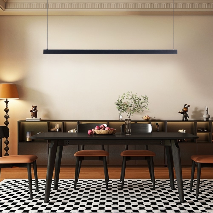 Immax NEO 07307L - Lámpara colgante LED regulable con cable MADEIRA LED/33W/230V Wi-Fi Tuya 152 cm negro + mando a distancia