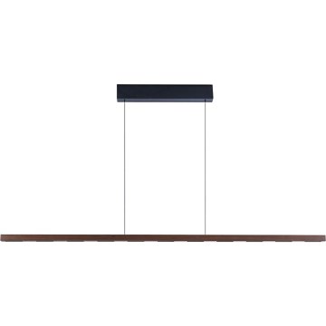 Immax NEO 07309L - Lámpara colgante regulable sobre cable con sensor MADEIRA, LED 37 W/230 V, 157 cm, acabado nogal