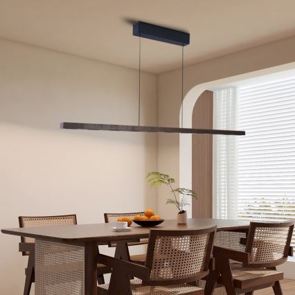 Immax NEO 07309L - Lámpara colgante regulable sobre cable con sensor MADEIRA, LED 37 W/230 V, 157 cm, acabado nogal