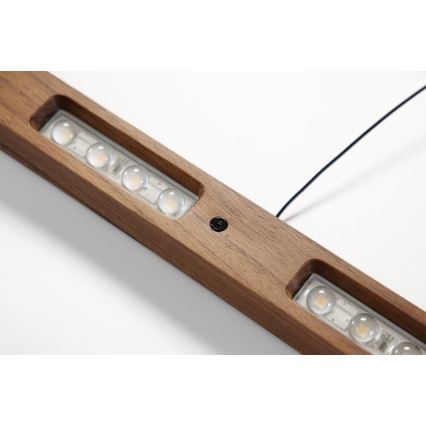 Immax NEO 07309L - Lámpara colgante regulable sobre cable con sensor MADEIRA, LED 37 W/230 V, 157 cm, acabado nogal