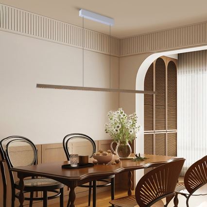 Immax NEO 07310L - Lámpara colgante LED regulable suspendida por cable con sensor MADEIRA LED/37 W/230 V, 157 cm, fresno