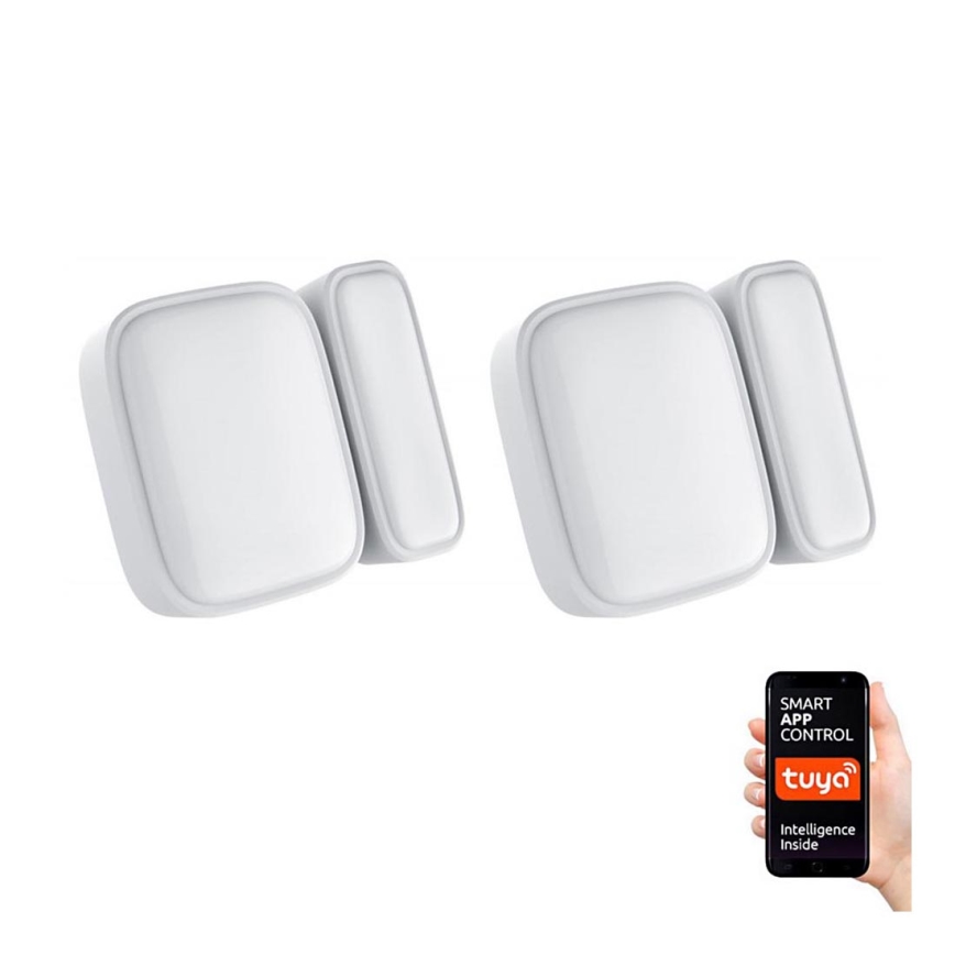 Immax NEO 07511L - SET 2x Sensor magnético para ventanas y puertas SMART 1xCR2032  Zigbee Tuya