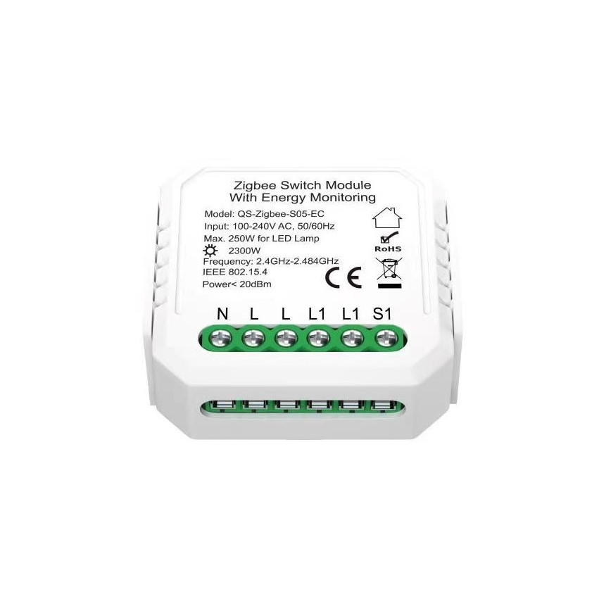 Immax NEO 07521L - Controlador inteligente con medidor de potencia V6 Tuya de 1 botón