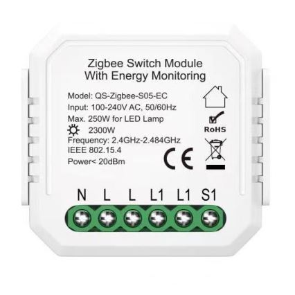 Immax NEO 07521L - Controlador inteligente con medidor de potencia V6 Tuya de 1 botón