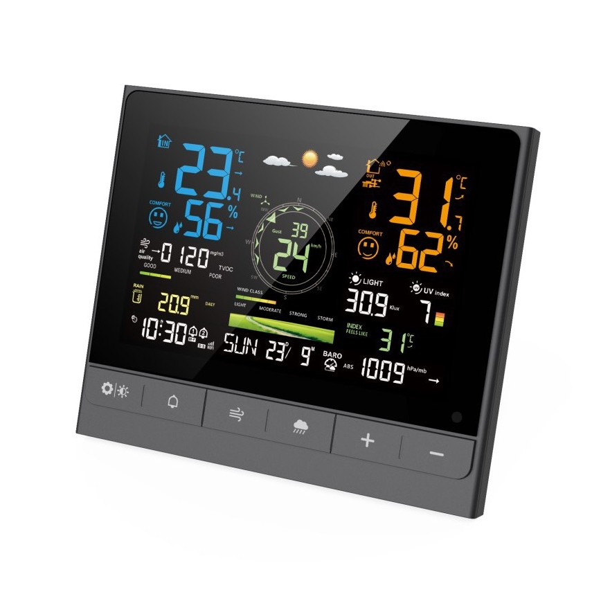 Immax NEO 07528L - Estación meteorológica profesional 7 en 1 NEO LITE SMART 5V/2xAAA + 3xAA