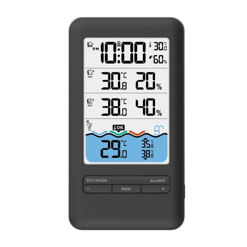 Immax NEO 07529L - Sensor inteligente de temperatura de piscina +2x sensor de temperatura y humedad interior Wi-Fi Tuya
