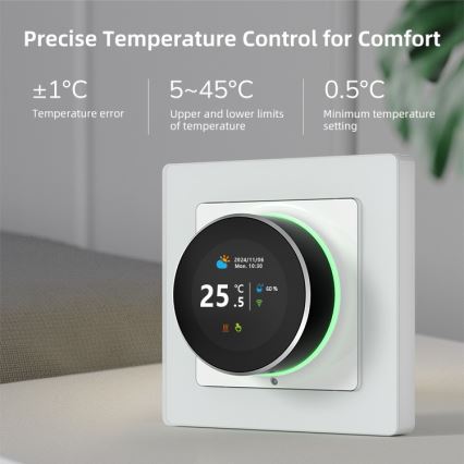 Immax NEO 07535L - Termostato inteligente para calefacción por suelo radiante eléctrica 230 V/16 A Wi-Fi Tuya