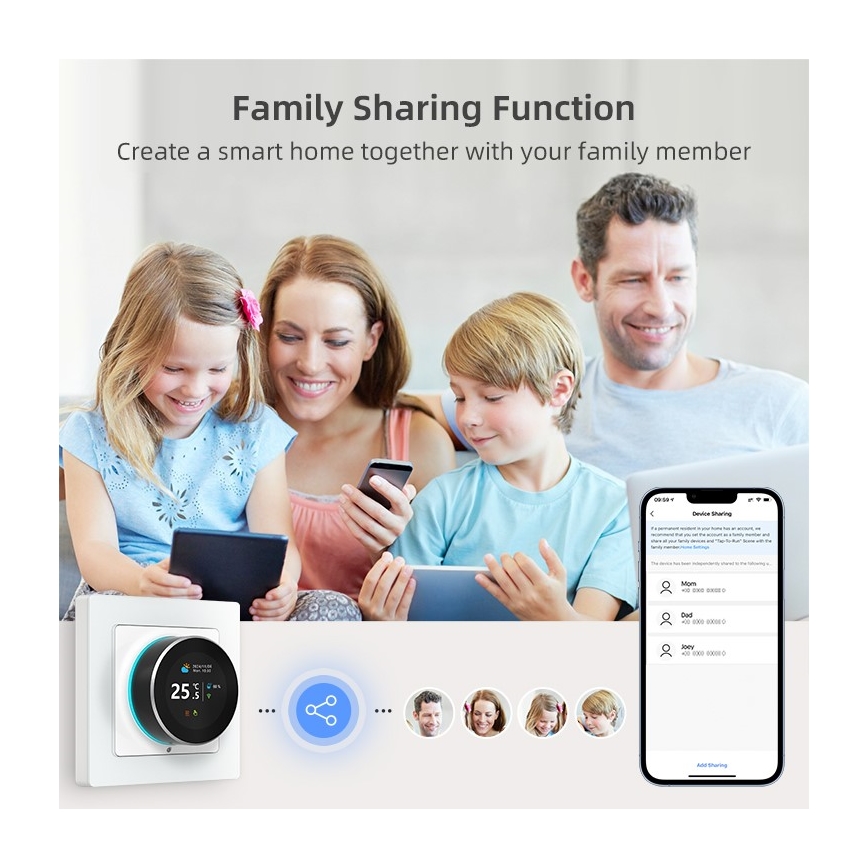 Immax NEO 07535L - Termostato inteligente para calefacción por suelo radiante eléctrica 230 V/16 A Wi-Fi Tuya
