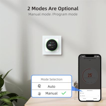 Immax NEO 07535L - Termostato inteligente para calefacción por suelo radiante eléctrica 230 V/16 A Wi-Fi Tuya