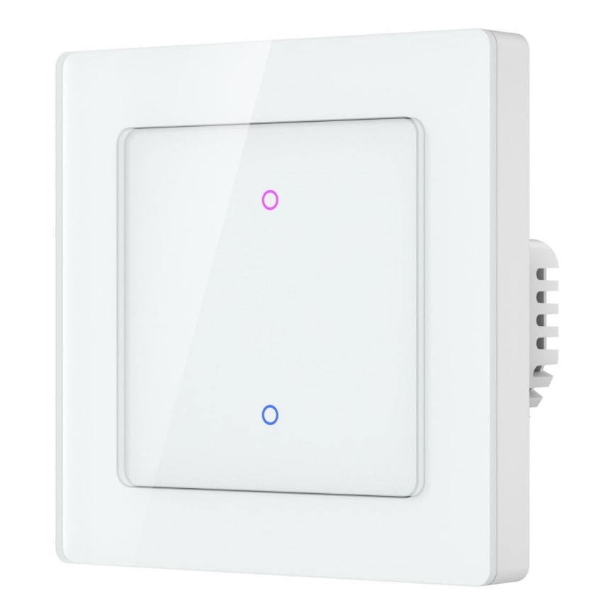 Immax NEO 07539L - Interruptor inteligente de 2 botones 230 V Wi‑Fi Tuya