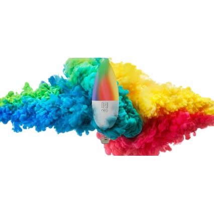 Immax NEO 07716L - LED RGB+CCT Bombilla regulable E14/5,5W/230V 2700K Wi-Fi Tuya