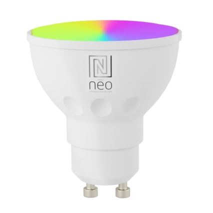 Immax NEO 07724CDO - Pack de 3 bombillas LED RGB+CCT regulables GU10/4,8W/230V 2700-6500K Wi‑Fi Tuya + mando a distancia