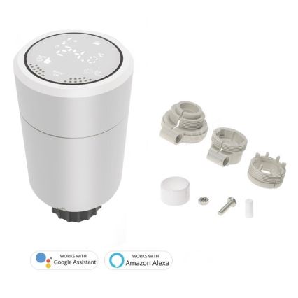 Immax NEO 07732B - SET 2x cabezal termostático + BRIDGE PRO v2 2xAA/3V Tuya