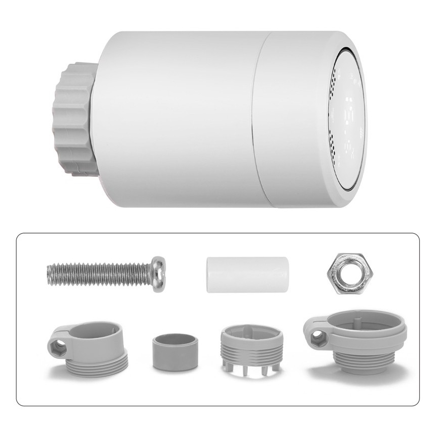 Immax NEO 07732B - SET 2x cabezal termostático + BRIDGE PRO v2 2xAA/3V Tuya