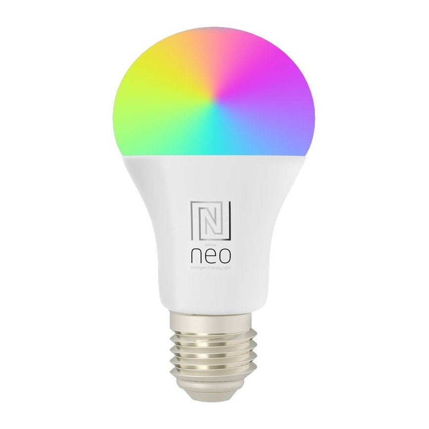 Immax NEO 07743L - Bombilla LED RGB+CCT regulable E27/11W/230V 2700-6500K Tuya
