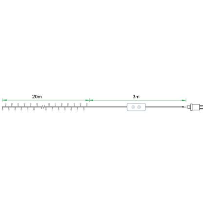 Immax NEO 07749L - Cadena LED regulable para exterior NEO LITE 200xLED/8 funciones 23m 2700-6500K IP44 Wi-Fi Tuya