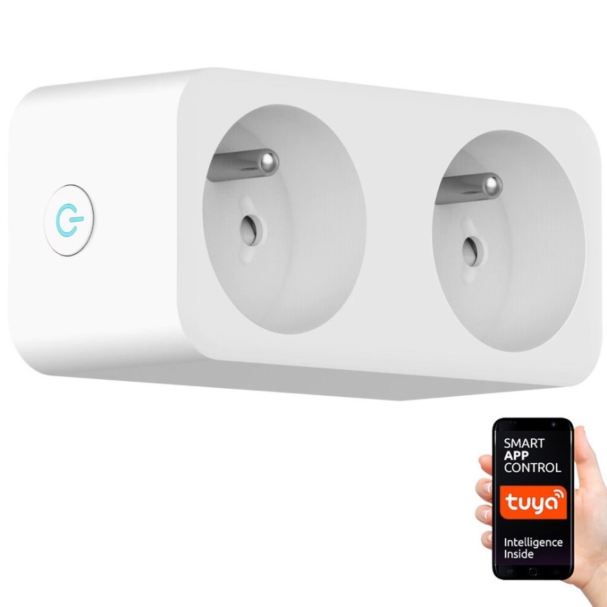 Immax NEO 07752L - Enchufe inteligente 2x16A/230V Tuya