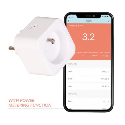 Immax NEO 07762L - Enchufe Inteligente NEO LITE 3680W/230V/16A Wi-Fi Tuya