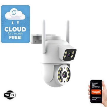 Immax NEO 07783L - Cámara exterior inteligente con sensor DOBLE 355° P/T 2x2MP IP65 Wi-Fi Tuya