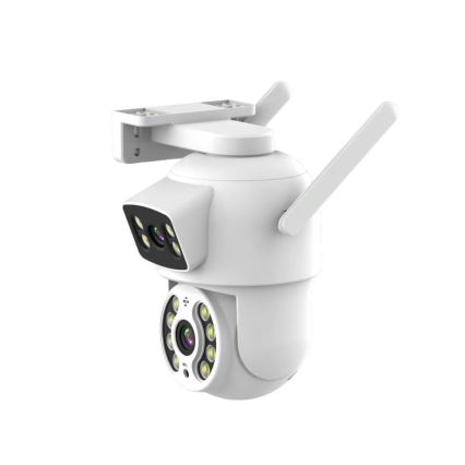 Immax NEO 07783L - Cámara exterior inteligente con sensor DOBLE 355° P/T 2x2MP IP65 Wi-Fi Tuya